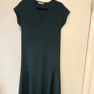 Forest green floor length dress